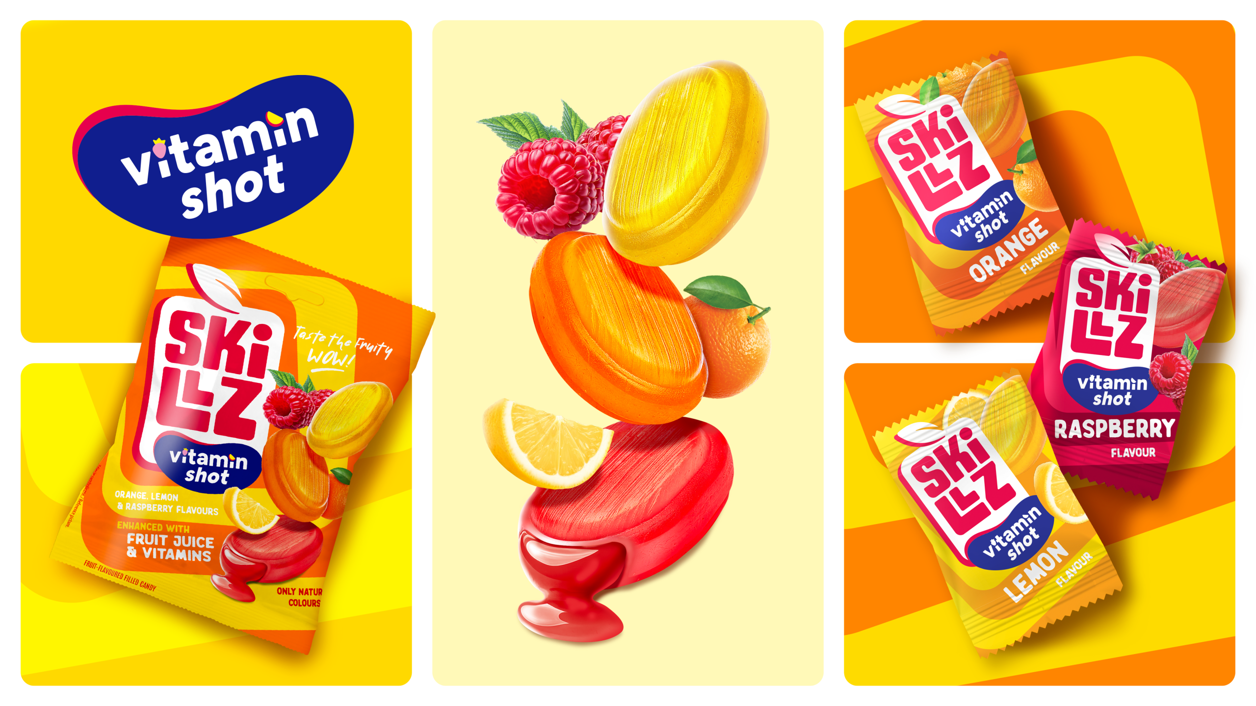 Verpackungen Skills mit Früchten Werbung